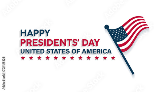 Presidents' Day celebrated every year of 19th February. American federal holidays  Vector banner, flyer, poster and social medial template design.