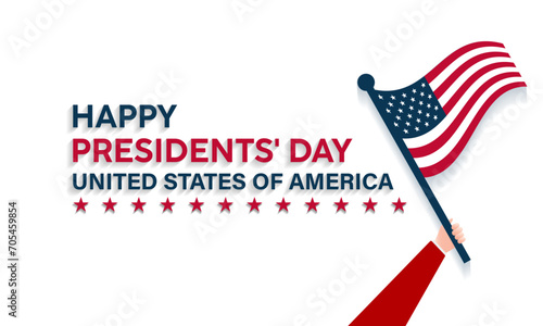 Presidents' Day celebrated every year of 19th February. American federal holidays  Vector banner, flyer, poster and social medial template design.