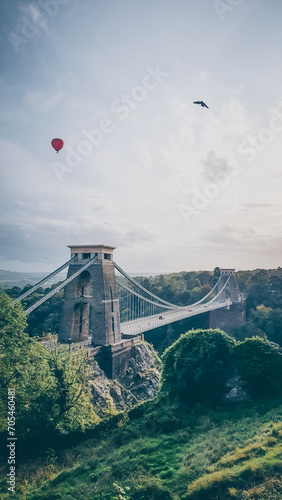 View of Clifton Suspension Bridge in Bristol, England