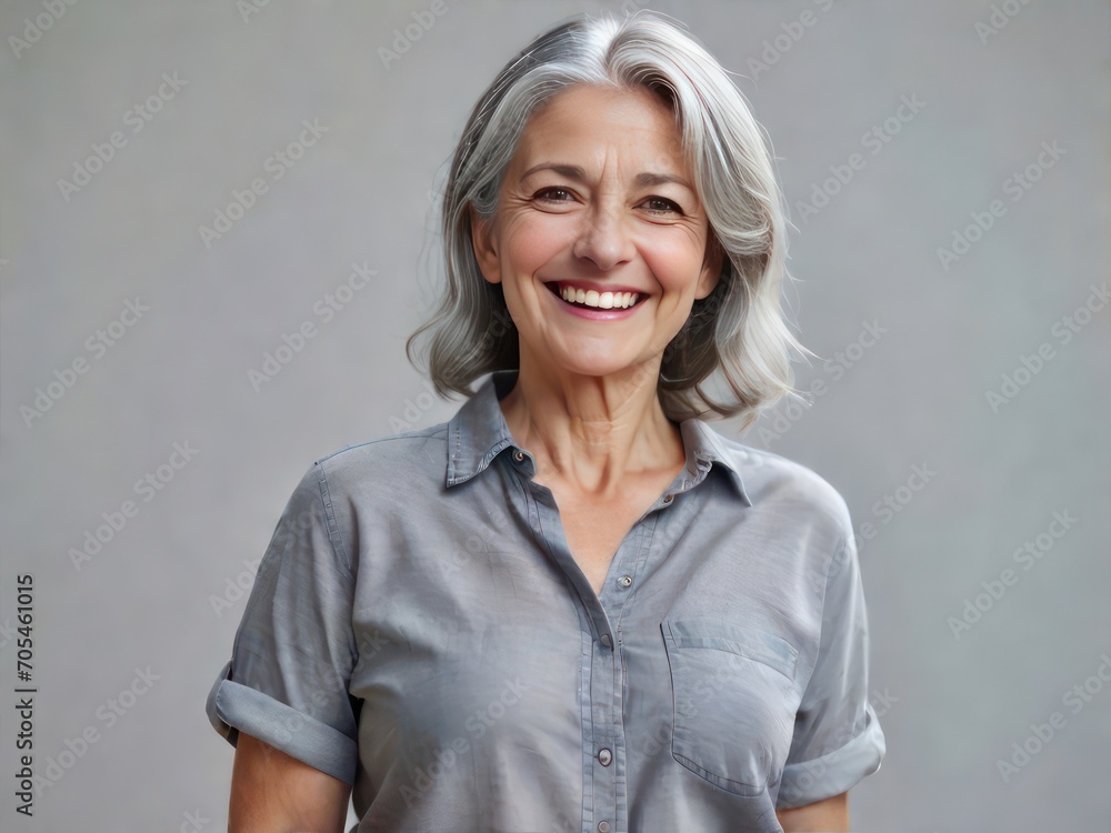 Portrait smiling senior woman Portrait smiling senior woman