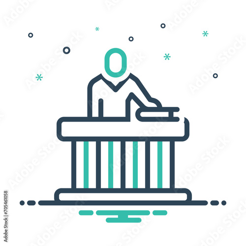 Mix icon for taking oath