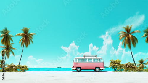 tropical vacation design backdrop 