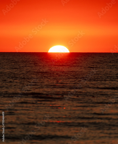 Sunset on the sea as a background © schankz