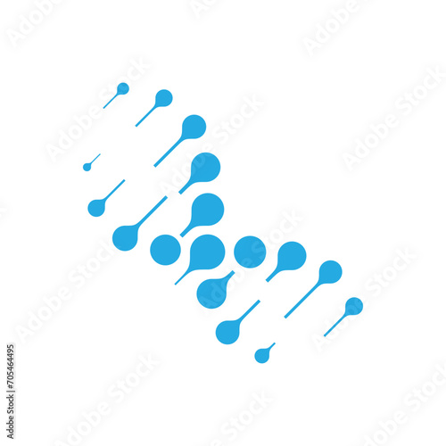 Abstract of cut off DNA or RNA helix