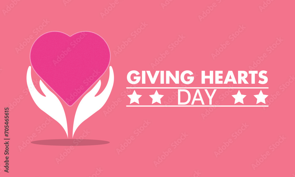 Vecteur Stock Giving Hearts Day celebrated every year on February 8