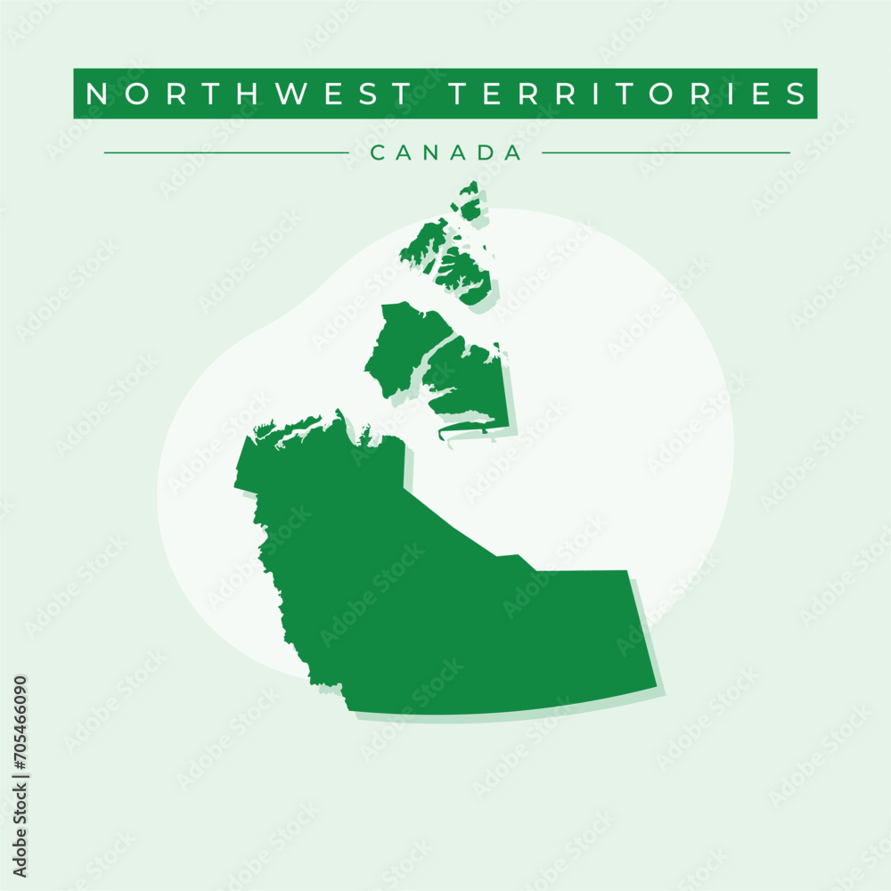 Vector illustration vector of Northwest Territories map Canada
