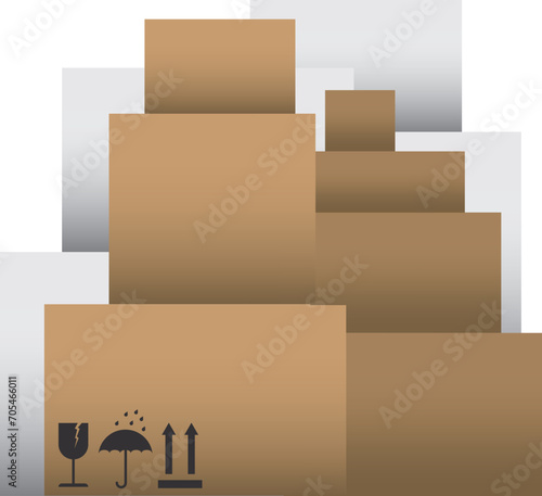 Packaging symbol in vector format.