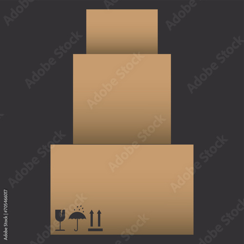Packaging symbol in vector format.
