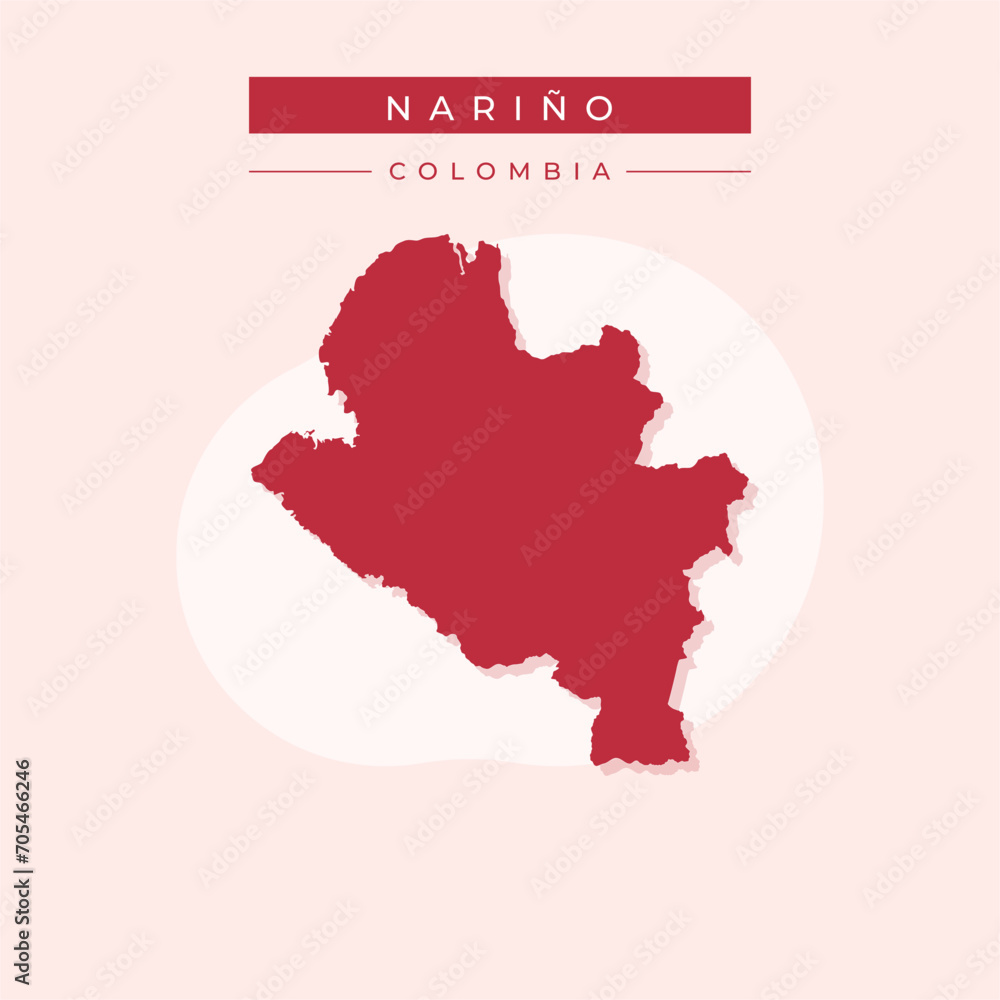 Vector illustration vector of Nariño map Colombia Vector illustration vector of Nariño map Colombia