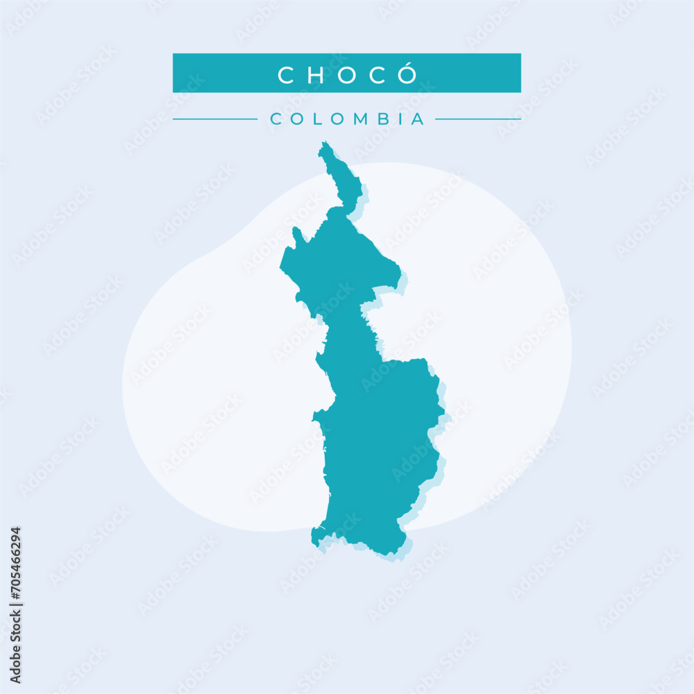 Obraz premium Vector illustration vector of Chocó map Colombia