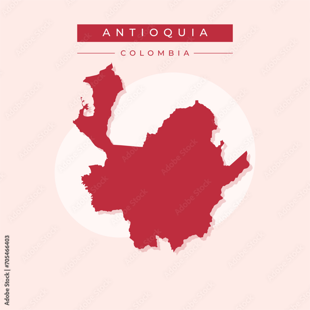 Vector illustration vector of Antioquia map Colombia Vector illustration vector of Antioquia map Colombia