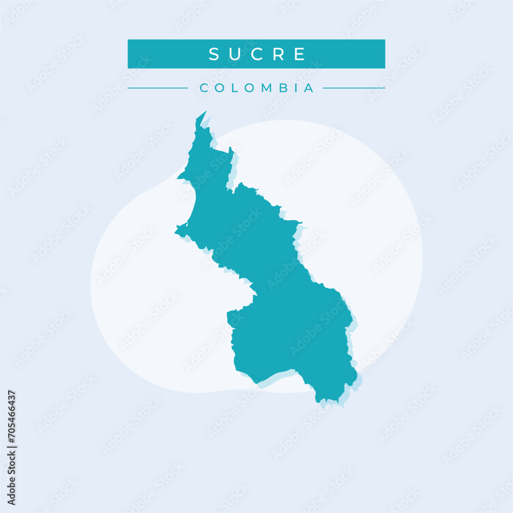Vector illustration vector of Sucre map Colombia
