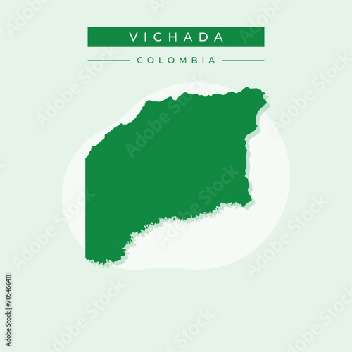 Vector illustration vector of Vichada map Colombia photo
