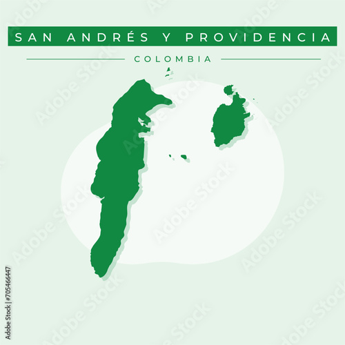 Vector illustration vector of San Andrés y Providencia map Colombia