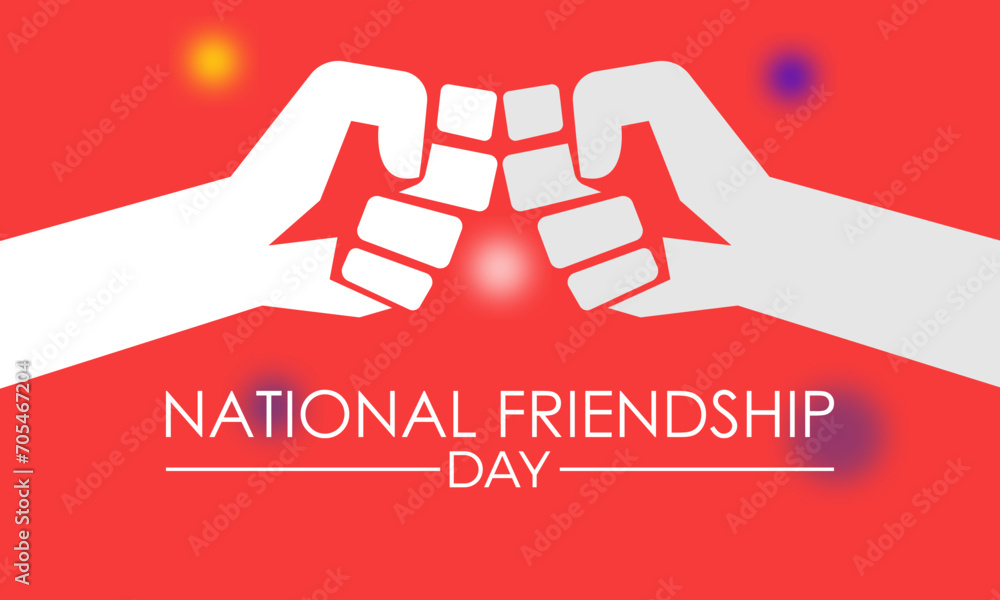 National Friendship Day February celebrated on 11th February. Vector