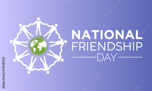 National Friendship Day February celebrated on 11th February. Vector banner, flyer, poster and social medial template design.
