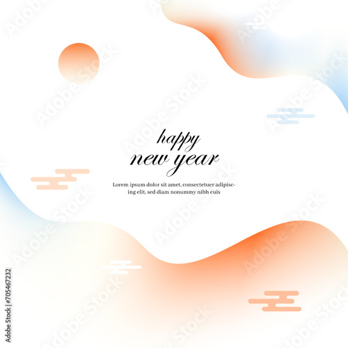 추상적 신년 인사말,한국전통 배경