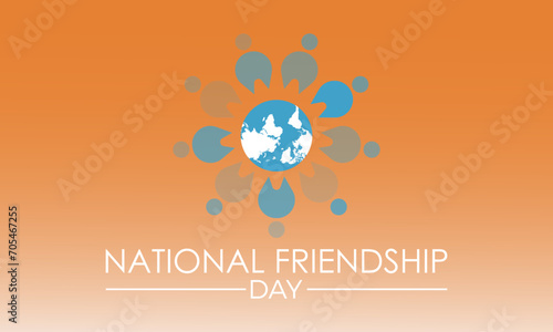 National Friendship Day February celebrated on 11th February. Vector banner, flyer, poster and social medial template design.