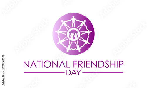 National Friendship Day February celebrated on 11th February. Vector banner, flyer, poster and social medial template design.