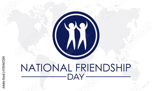 National Friendship Day February celebrated on 11th February. Vector banner, flyer, poster and social medial template design.