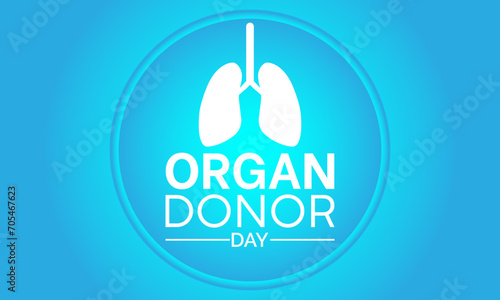 Organ Donor Day observed every year on february 14. Vector health banner, flyer, poster and social medial template design.
