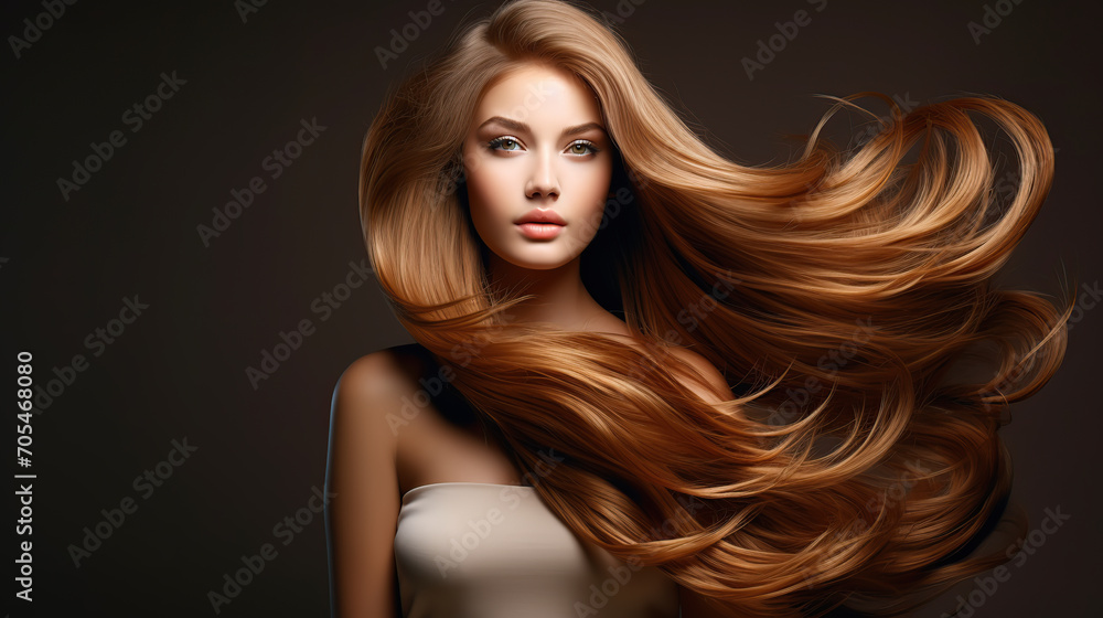 Obraz premium portrait of a woman with long hair