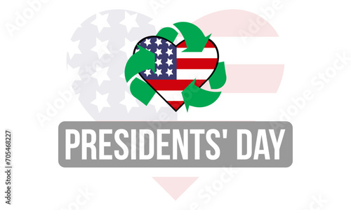 Presidents' Day celebrated every year of 19th February. American federal holidays  Vector banner, flyer, poster and social medial template design.