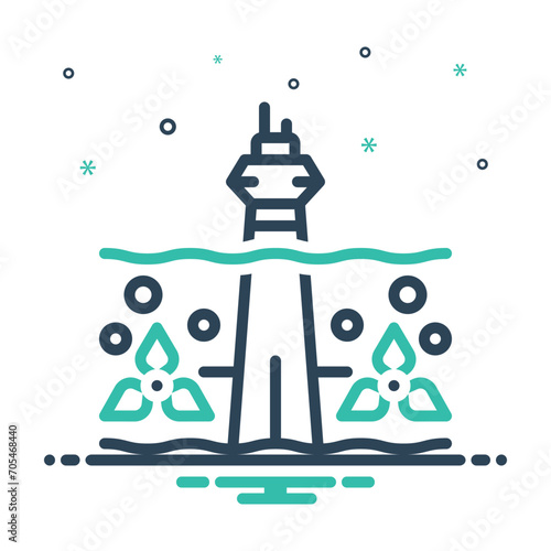 Mix icon for tidal power