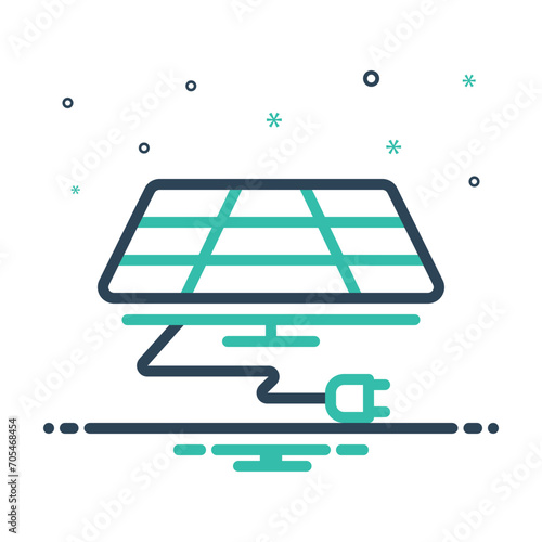 Mix icon for solar panel