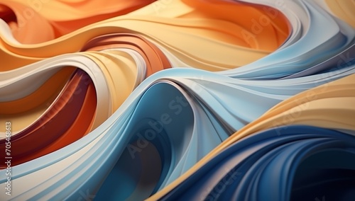 Colorful abstract background with smooth wavy folds