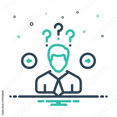 Mix icon for decision making