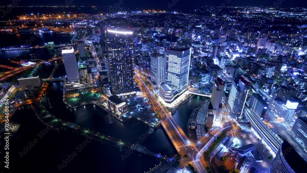 Yokohama Time lapse - Night view of Sakuragicho and Motomachi area Yokohama Time lapse - Night view of Sakuragicho and Motomachi area