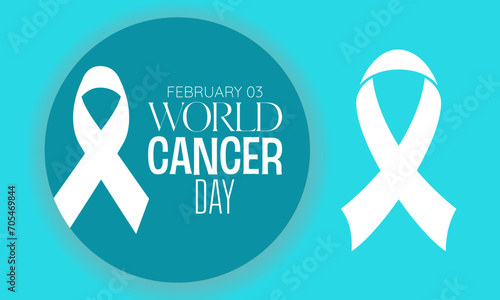 World Cancer Day observed every year on 4th february. Vector health banner, flyer, poster and social medial template design.