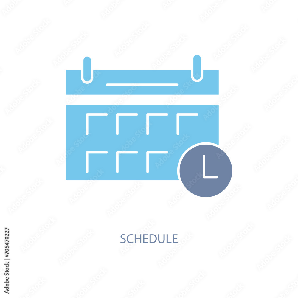 schedule concept line icon. Simple element illustration. schedule concept outline symbol design. schedule concept line icon. Simple element illustration. schedule concept outline symbol design.