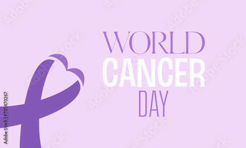 World Cancer Day observed every year on 4th february. Vector health banner, flyer, poster and social medial template design.