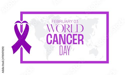 World Cancer Day observed every year on 4th february. Vector health banner, flyer, poster and social medial template design.