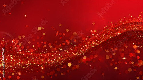 Sparkling Ruby - A Glittering Red and Gold Dream