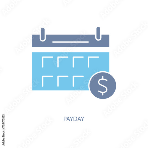 payday concept line icon. Simple element illustration. payday concept outline symbol design.