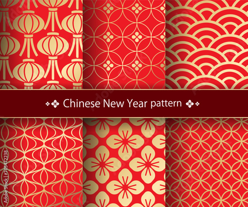 中国の旧正月のパターンセット