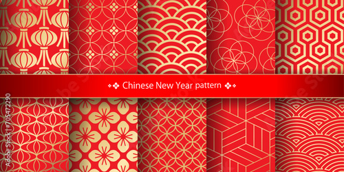 中国の旧正月のパターンセット