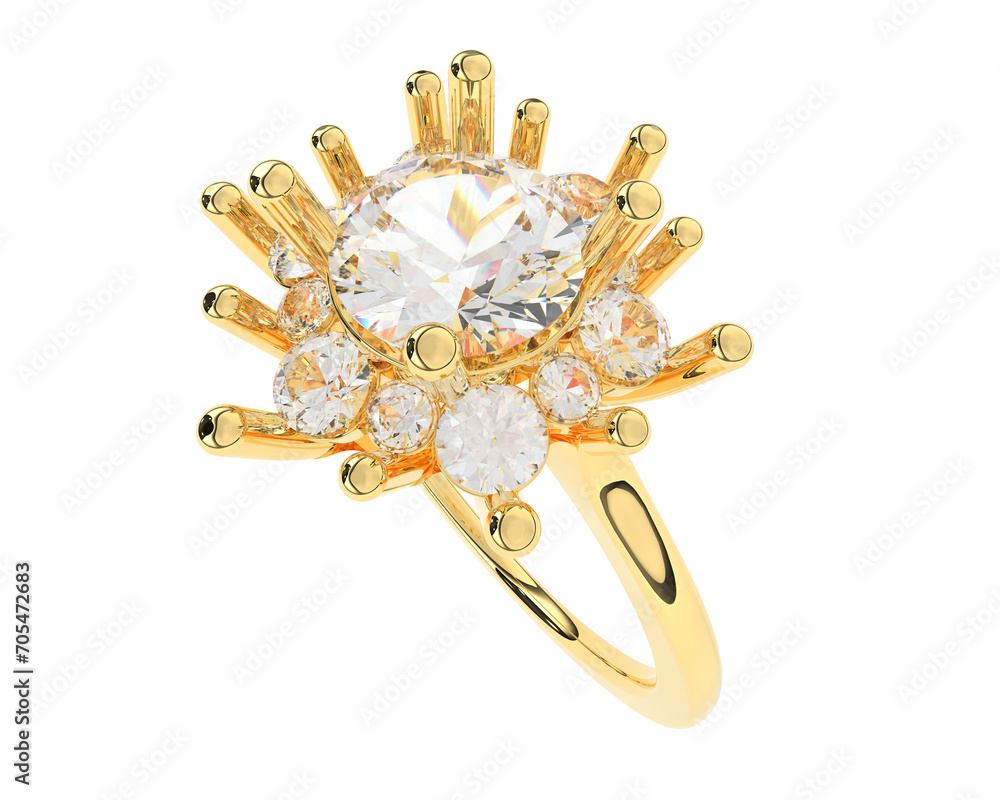 Jewelry isolated on background. 3d rendering - illustration Jewelry isolated on background. 3d rendering - illustration