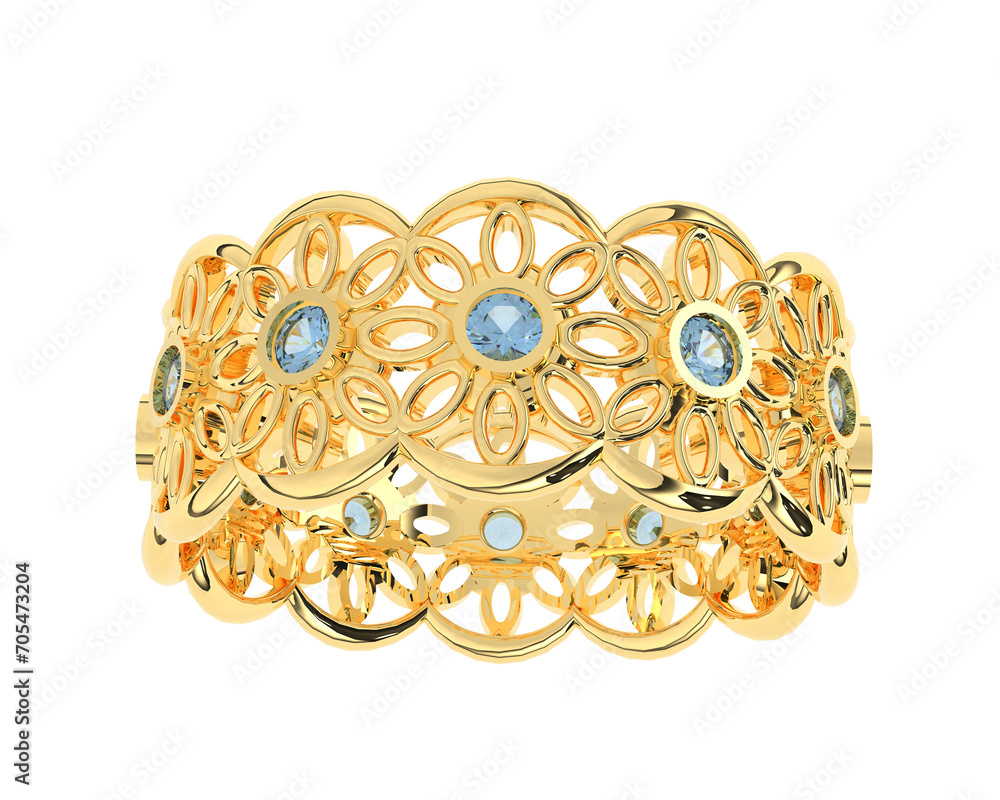 Fototapeta premium Jewelry isolated on background. 3d rendering - illustration