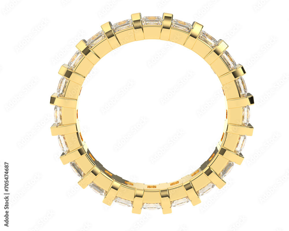 Naklejka premium Jewelry isolated on background. 3d rendering - illustration