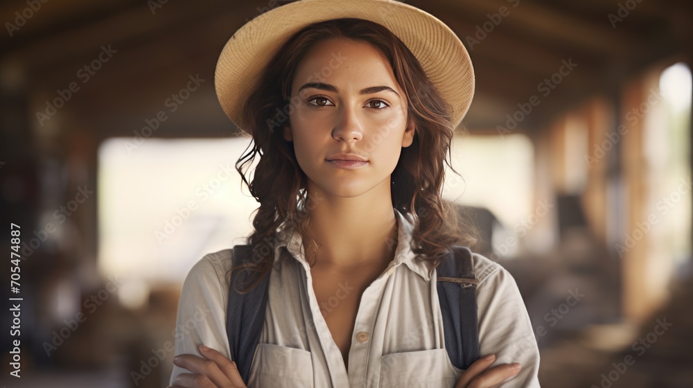 Cropped portrait of an attractive young female farmer standing with her arms crossed Cropped portrait of an attractive young female farmer standing with her arms crossed