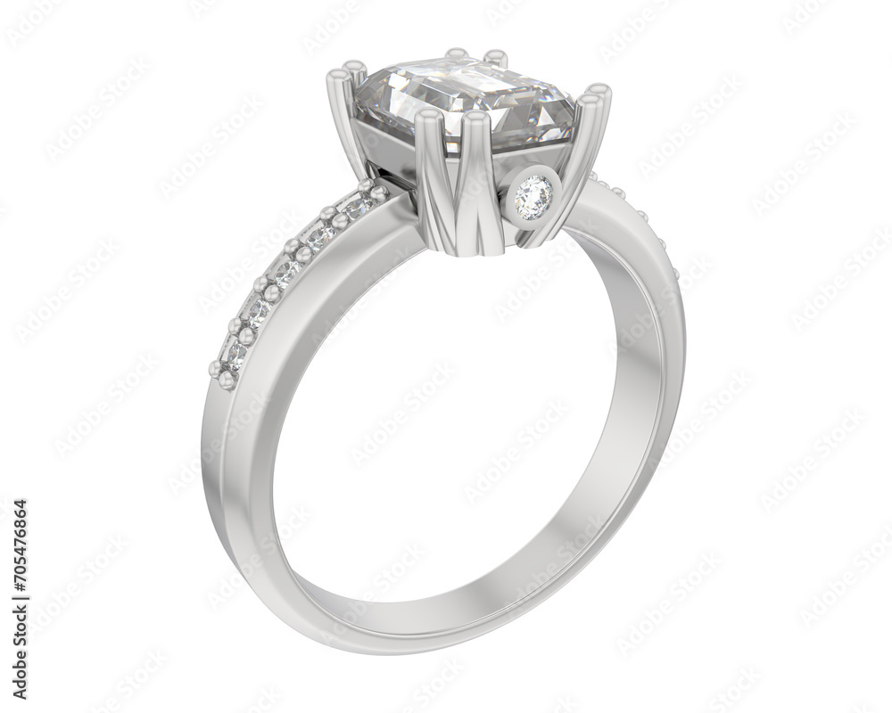 Jewelry isolated on background. 3d rendering - illustration Jewelry isolated on background. 3d rendering - illustration