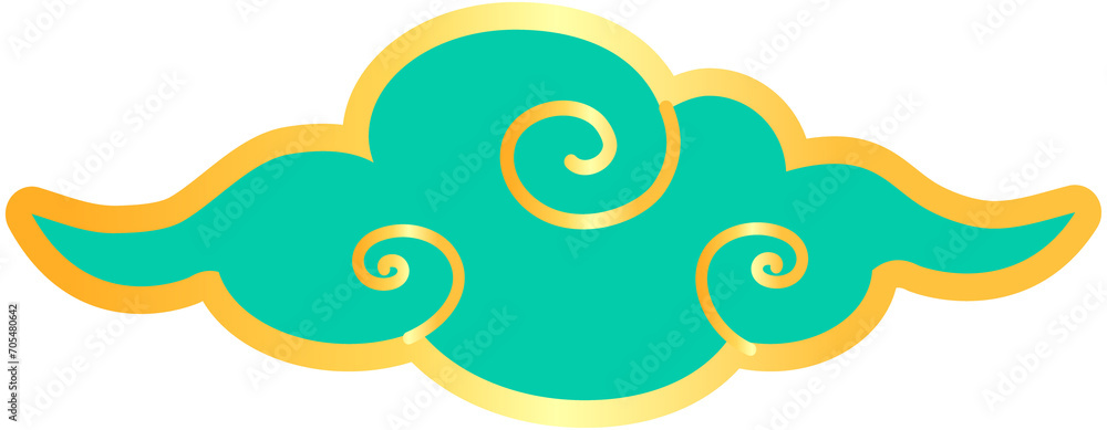 Obraz premium Chinese New Year Cloud icon