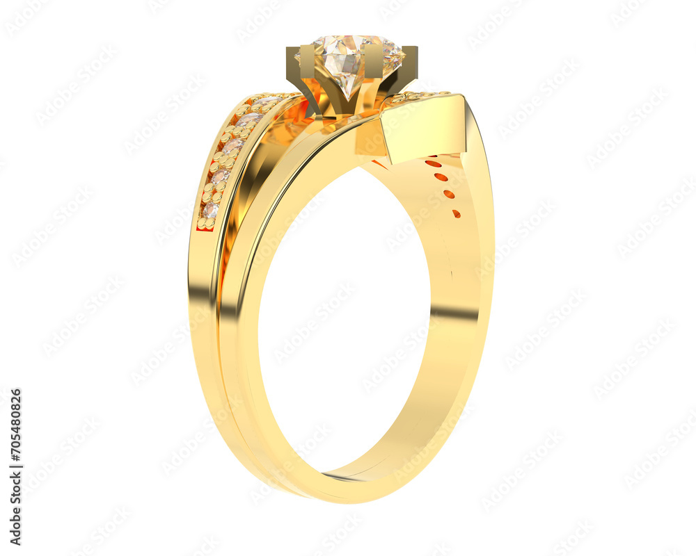Jewelry isolated on background. 3d rendering - illustration Jewelry isolated on background. 3d rendering - illustration