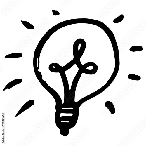 Hand Drawn Lamp Doodle Drawing