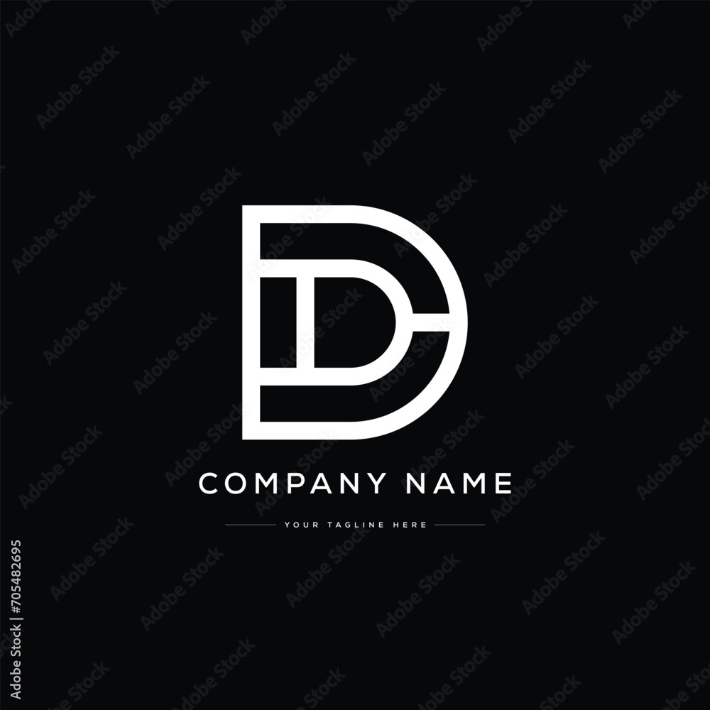 Letter D Logo Design Vector. Usable for Business Logo. Initials Vector Letter D Logo Design Vector. Usable for Business Logo. Initials Vector