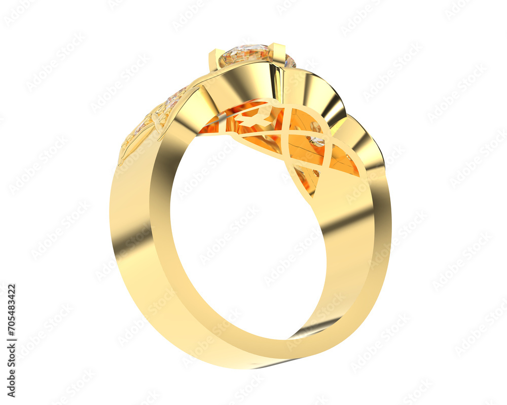 Jewelry isolated on background. 3d rendering - illustration Jewelry isolated on background. 3d rendering - illustration